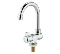 MoSundi Rubinetto pieghevole in acciaio inox girevole a 360 gradi per lavello da cucina singolo acqua fredda G1/2 filettatura cromata RV barca camper rubinetto miscelatore lavabo
