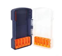 MoSundi Scatola organizer per punte da trapano con gambo esagonale, custodia in plastica con 10 scomparti, per accessori e parti di rubinetto, supporto per attrezzi a rilascio rapido, per officina