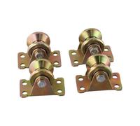 MoSundi Set di 4 pulegge per cavi in acciaio con doppi cuscinetti a sfera, rulli zincati a V per corde fino a 8 mm, carico massimo 200 kg, porte scorrevoli e applicazioni di sollevamento