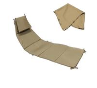 MoSundi Set di coperture per sedia a sdraio sospesa e ombrellone, per chaise longue curve, in tessuto di poliestere con imbottitura morbida, vestibilità sicura, lavabile in lavatrice, beige