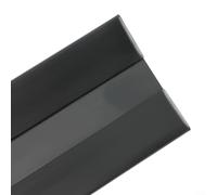 MoSundi Striscia sigillante per la parte inferiore della porta, per isolamento acustico, 1 m, in PVC, per ridurre i costi energetici e tenere lontani gli insetti (nero)
