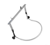 MoSundi Supporto per armonica in acciaio, comodo supporto a mani libere per chitarristi e pianisti (argento)