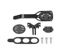 MoSundi Supporto per computer da bicicletta in lega di alluminio per Garmin, per Cateye, per Bryton, BLACK INC, supporto per manubrio bici da strada, lunghezza 105 mm, nero