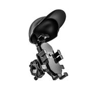 MoSundi Supporto per telefono da moto per manubrio, supporto antifurto in lega CNC con montaggio universale, compatibile con la maggior parte delle moto e veicoli elettrici, nero A