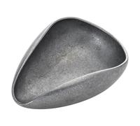 MoSundi Tazza dosatrice per chicchi di caffè in acciaio inox con beccuccio conico rotondo per pesare e versare precisamente, vassoio compatto 10,3 x 6,6 x 2 cm, argento per cucina domestica o bar