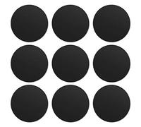 MOSUO 9 Pezzi Placche Metalliche Adesive (9 Tonde) Piastra Metallo con Adesivo Universale per Supporto Cellulare Auto Magnetico/Porta Telefono Auto Magnetico e Altro Prodotti con calamita, Nero