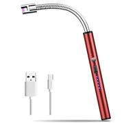 MOSUO Accendino Elettrico,Accendigas USB Ricaricabile Accendino Lungo per Candele, Accendino ad Arco Elettrico Senza Fiamma, Antivento per Candele Gas Cucina Grill Barbecue