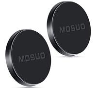 MOSUO Supporto Cellulare Auto Magnetico, (2 Pezzi) Magnete Auto Cellulare 4 Piastre Metalliche Supporto Magnetico Cellulare Auto Universale per iPhone Samsung Huawei GPS (Nero)