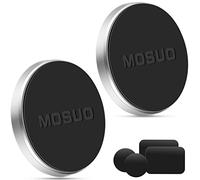 MOSUO Supporto Cellulare Auto Magnetico, (2 Pezzi) Magnete Auto Cellulare 4 Piastre Metalliche Supporto Magnetico Cellulare Auto Universale per iPhone Samsung Huawei GPS (Argento)
