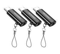 MOSWAG Adattatore per cuffie da USB C a Jack da 3,5 mm tipo C Dongle audio Aux Mic Hi-Res DAC Chip Compatibile con Samsung Galaxy S23 S22 Pixel 7/6 iPad Pro/Air/Mini Oneplus 10 Pro