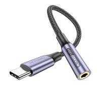 MOSWAG Adattatore USB C Jack Adattatore Cuffie con DAC in Nylon Intrecciato