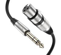 MOSWAG Microphone Kabel XLR Female to 6.35mm Speaker TRS Kabel, Instrument Kabel, Mic Speaker Kabel, per console audio, XLR Speaker Kabel, amplificatore di potenza,Amplificatore, Mixer,5M