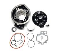 Mota Kit Nero 75cc Ghisa MINARELLI AM6 Cilindro Testa Top Racing per 50 in Scatola 1 mono segmento 49MM compatibile con yamaha