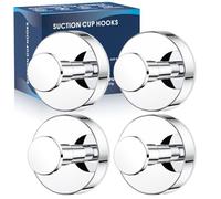 MOTAIPEAK Ganci a ventosa per doccia, ganci rimovibili per asciugamani da doccia, ganci a ventosa per bagno, parete, cucina, vetro, specchio, piastrelle per appendere accappatoi, luffa cromata