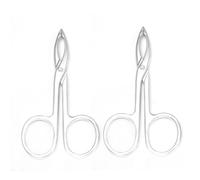 Motanar 2 pezzi pinzette con manico a forbice e punta dritta a forma di forbice per sopracciglia, pinzette per la rimozione dei peli del viso e d