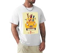 MOTdaNAQ Les 2 Ski V Retro Poster T-Shirt White L