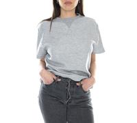 Motel Rocks Plazma Quilt Tee - Marl Grey - Maglietta Girocollo Donna Grigia