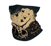 Moth Deaths Skull Horror Dark Vintage Unisex Passamontagna Tubolare Traspirante Sciarpa Tubolare Morbido Bandana per Moto Invernale Trekking Sport