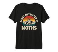 Moth Insect Lover Retro Vintage Facilmente distratto da falene Maglietta Premium