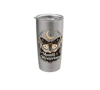 Moth Magia della foresta misteriosa al chiaro di luna Halloween Bicchiere termico in acciaio inox doppia parete
