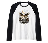 Moth Magia della Foresta misteriosa al Chiaro di Luna Halloween Maglia con Maniche Raglan