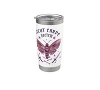 Moth wings swords Latin nocturnal mystical bones star symbol Bicchiere termico in acciaio inox doppia parete