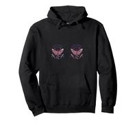 Moth Wings Swords Latin Nocturnal Mystical Bones Star Symbol Felpa con Cappuccio