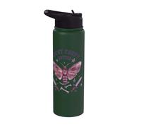 Moth wings swords Latin nocturnal mystical bones star symbol Stainless Steel Insulated Water Bottle