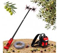 Mothdust Scuotitore per Olive Elettrico Abbacchiatore Frutta Luce LED Asta | Abbacchiatore Olive Elettrico Silenzioso 54dB Attrezzo Raccolta Frutta per Frutteto Giardino