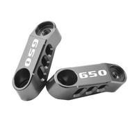 MotHeart Staffe di estensione dello specchio moto per Vulcan S 650 (VN650) 2015-2024 CNC alluminio adattatore specchio regolabile per una visione avanzata (vedi sotto) accessori (grigio)