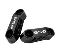 MotHeart Staffe di estensione dello specchio per moto Vulcan S 650 (VN650) 2015-2026 CNC alluminio adattatore specchio regolabile per una visione avanzata (vedi sotto) accessori (nero)