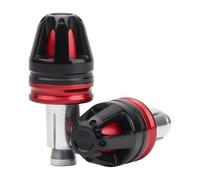 MotHeart Tappi terminali per manubrio moto accessori 7/8" (22 mm), diametro 17 mm, tappi in alluminio CNC (vedere sotto) (rosso)