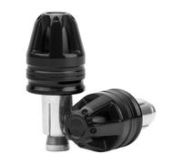 MotHeart Tappi terminali per manubrio moto accessori 7/8" (22 mm), diametro 17 mm, tappi in alluminio CNC (vedere sotto) (nero)