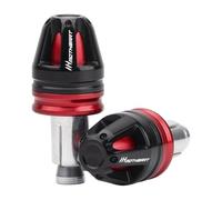 MotHeart Tappi terminali per manubrio moto, accessori per manubrio da 7/8" (22 mm), diametro 17 mm, tappi in alluminio CNC (vedere sotto) (rosso)