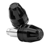 MotHeartCNC Tappi terminali universali per manubrio moto accessori tappi terminali per moto 17 mm di diametro, standard 7/8 pollici 22 mm anti-vibrazione (vedi sotto) (nero)