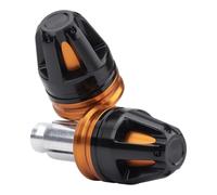 MotHeartCNC Tappi terminali universali per manubrio moto accessori tappi terminali per moto 17 mm di diametro, standard 7/8 pollici 22 mm anti-vibrazione (vedi sotto) (arancione)