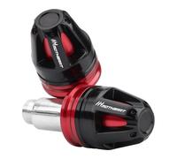 MotHeartCNC Tappi terminali universali per motociclette accessori per tappi terminali per manubrio moto 17 mm di diametro, standard 7/8 pollici 22 mm antivibrazione (vedi sotto) (rosso)