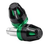 MotHeartCNC Tappi terminali universali per motociclette accessori per tappi terminali per manubrio moto 17 mm di diametro, standard 7/8 pollici 22 mm anti-vibrazione (vedi sotto) (verde)