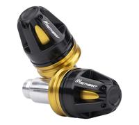 MotHeartCNC Tappi terminali universali per motociclette accessori per tappi terminali per manubrio moto 17 mm di diametro, standard 7/8 pollici 22 mm anti-vibrazione (vedi sotto) (oro)