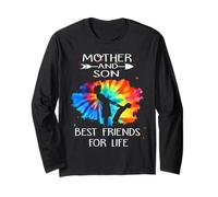 Mother And Son Best Friend for Life Tie Dye Mothers Day Maglia a Manica