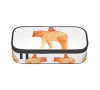 Mother Bear and Baby Bear Astuccio speciale per ragazze e ragazzi, astuccio grande per matite grande astuccio per matite, astuccio per matite per cancelleria per studenti con cerniera per scuola e l