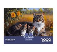 Mother-cat-and-two-kittens Puzzle Giochi 1000 Pezzi Regalo Per Amore E Amico Arte Interesting Puzzle Adulti Foto 70x50cm/1000pcs