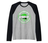 Mother of a Warrior Uplifting Message for Positive Vibes Maglia con Maniche Raglan