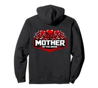 Mother of The Bride Biker Retro Chic Cuori Rose Felpa con Cappuccio