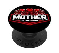 Mother of the Bride Biker Retro Chic Cuori Rose PopSockets PopGrip Adesivo
