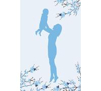 Mother’s Day Gift from Son - Blue Floral Branch Journal for Mom - 6x9” Notebook with 100 Lined Pages - Card Alternative with Loving Messages - Thoughtful Gift with Blue Flower Design