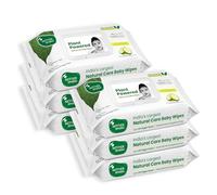 Mother Sparsh Natural Care - Salviette umidificate per bambini, confezione da 60 pezzi, 100% vegetali, realizzate in tessuto proveniente da foreste | Fresh+Cleanse (con cetriolo) Salviettine