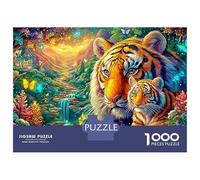 Mother Tiger And Cub in A Forest Puzzle Da 1000 Pezzi The Forest King Giochi Di Puzzle Per La Famiglia Per Tutte Le Età 52x38cm/1000pcs