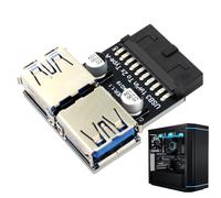 Motherboard Header Adapter - PC Motherboard Adapter, Two-Way Mainboard Converter For Left And Right Ports | Ph22T Adapter For 19Pin And 20Pin Interfaces, Reliable PC Accessories For Efficient Hardware