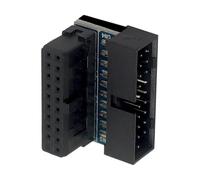 Motherboard USB Adapter | 90 Degree 19/20 Pin Cable Runner | USB Header Extension Adapters | Internal USBs Connector | PC Motherboard Accessory | Right Angle USBs Adapter for computer pc workstation h